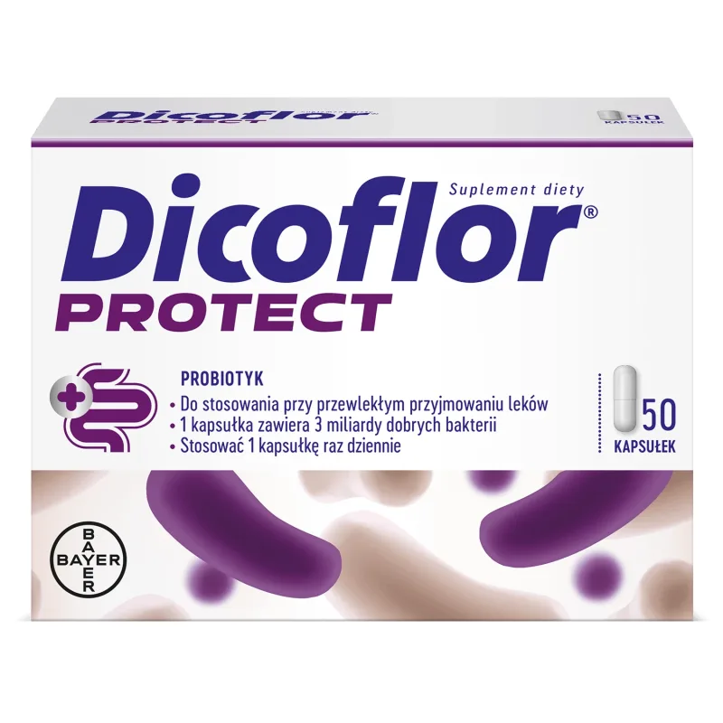 Dicoflor Protect (fost Dicoflor 3), pentru copii de la 3 ani și adulți, 50 capsule BAYER — preț și oferte
