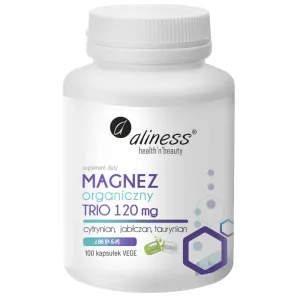 Trio de magneziu organic Aliness 120 mg, 100 capsule