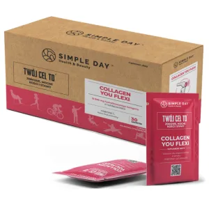 Simple Day Colagen You Flexi, aromă de zmeură și lămâie, 30 pliculețe