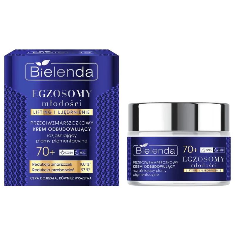 Bielenda Exosomes of Youth 70+, cremă reparatoare antirid pentru atenuarea petelor pigmentare, 50 ml — preț și oferte