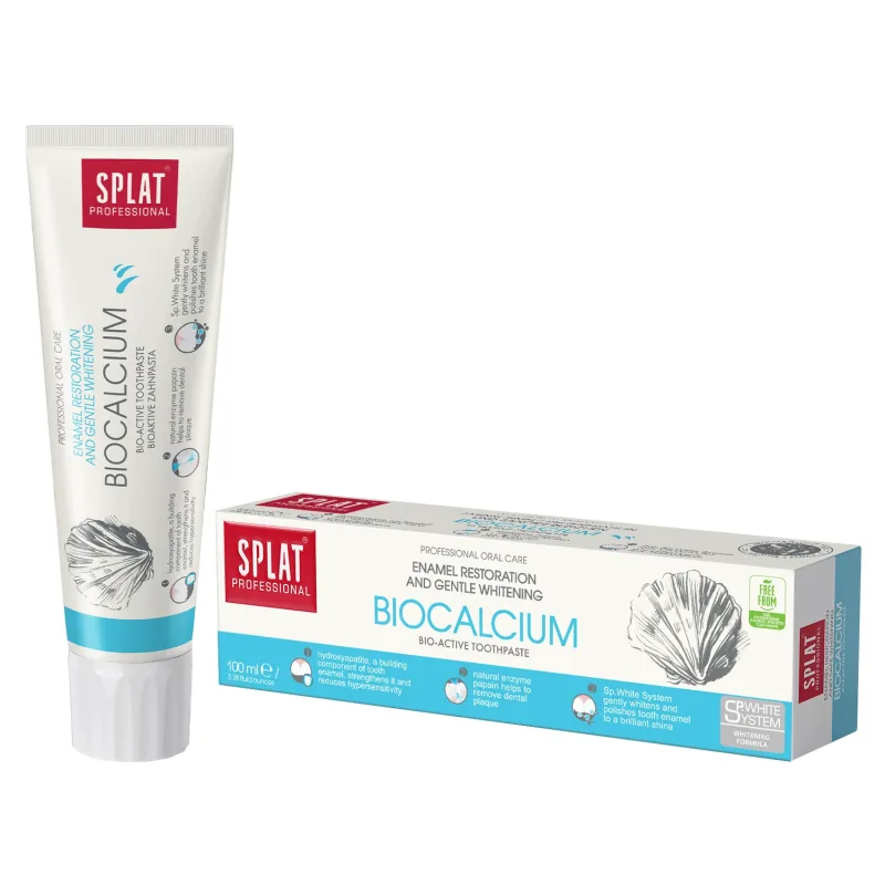Splat Professional Biocalcium pastă de dinți, albire și întărire a smalțului, 100 ml — preț și oferte