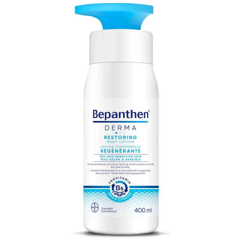 Bepanthen Derma Restoring, loțiune de corp hidratantă și revitalizantă, 400 ml — preț și oferte