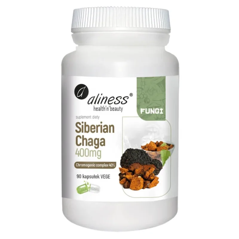 Aliness Siberian Chaga extract 400 mg, 90 capsule vegetale — preț și oferte