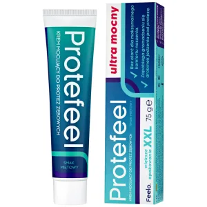 Feelo Protefeel, cremă de fixare pentru proteze dentare, ultra-puternică, 75 g