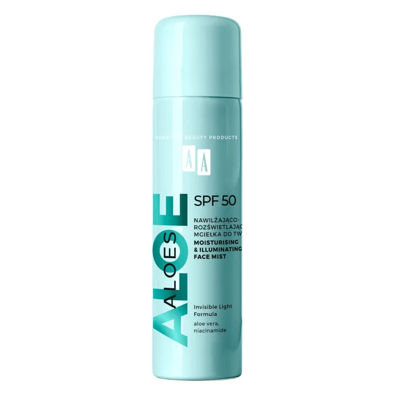 AA Aloe Vera, ceață hidratantă de protecție, SPF 50, 100 ml — preț și oferte