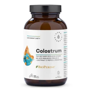 Aura Herbals Colostrum 700 mg + BioPerine, 60 capsule