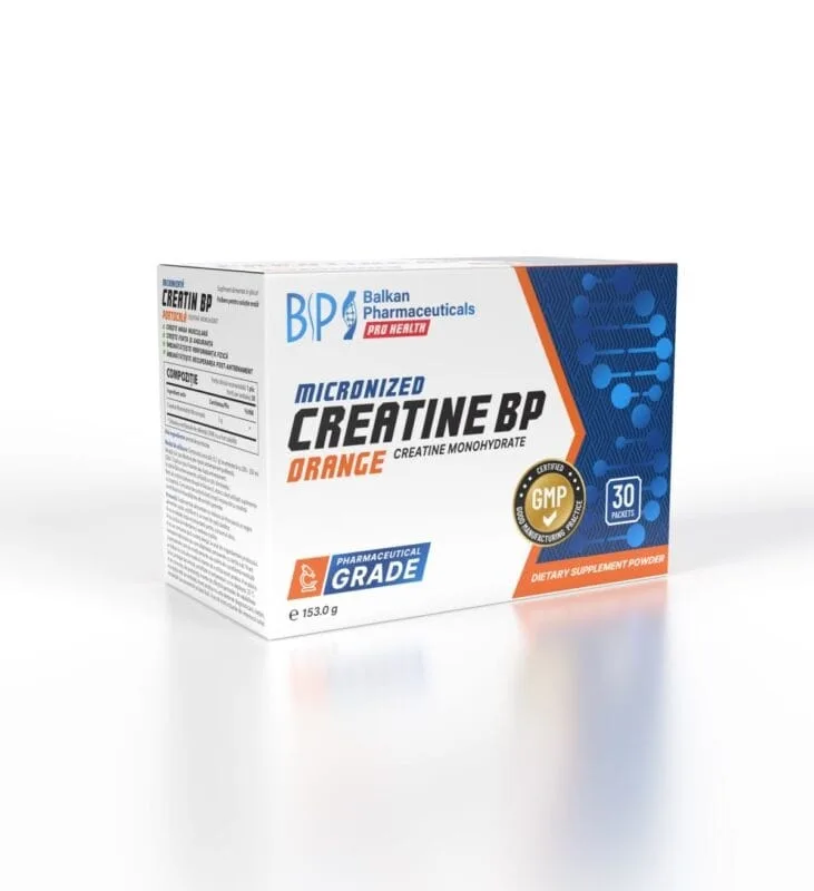 Creatine BP (creatina monohidrat), 30 plicuri x 5 g, Balkan Pharmaceuticals — preț și oferte