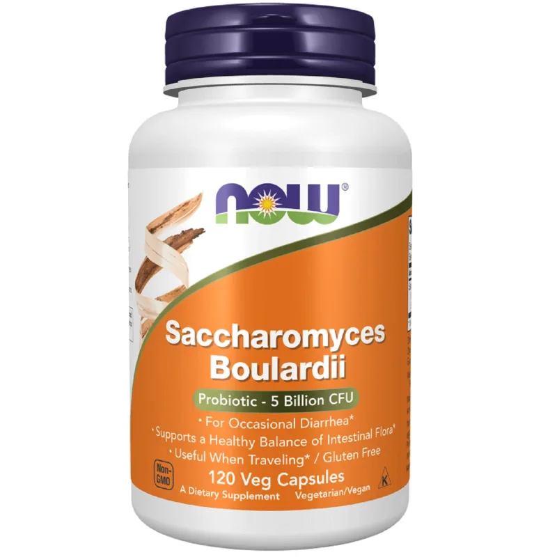 Now Foods Saccharomyces Boulardii 5 miliarde CFU, 120 capsule vegane — preț și oferte