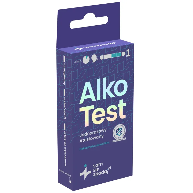 Testați-vă singur AlkoTest, test de alcoolemie în aerul expirat de unică folosință, 1 buc — preț și oferte