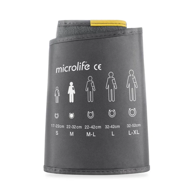 Microlife, manșetă pentru tensiometre seria 3G, 4G, 5G, gri, mărimea M, 22-32 cm, 1 buc — preț și oferte