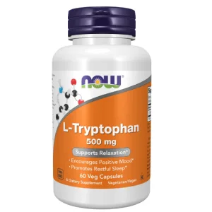 Now Foods L-triptofan 500 mg, L-triptofan, 60 capsule