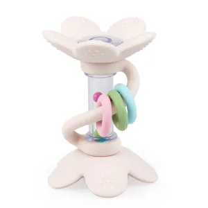 Dumel GiliGums, zornăitor cu teether, Flori pastelate, de la 3 luni, 1 buc