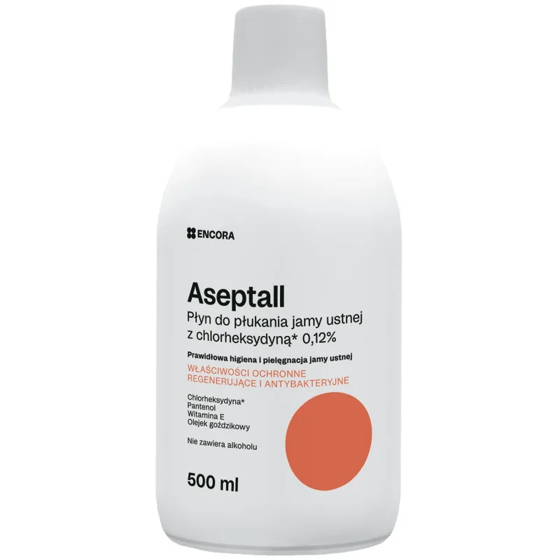 Aseptall, apă de gură cu clorhexidină 0,12%, 500 ml — preț și oferte