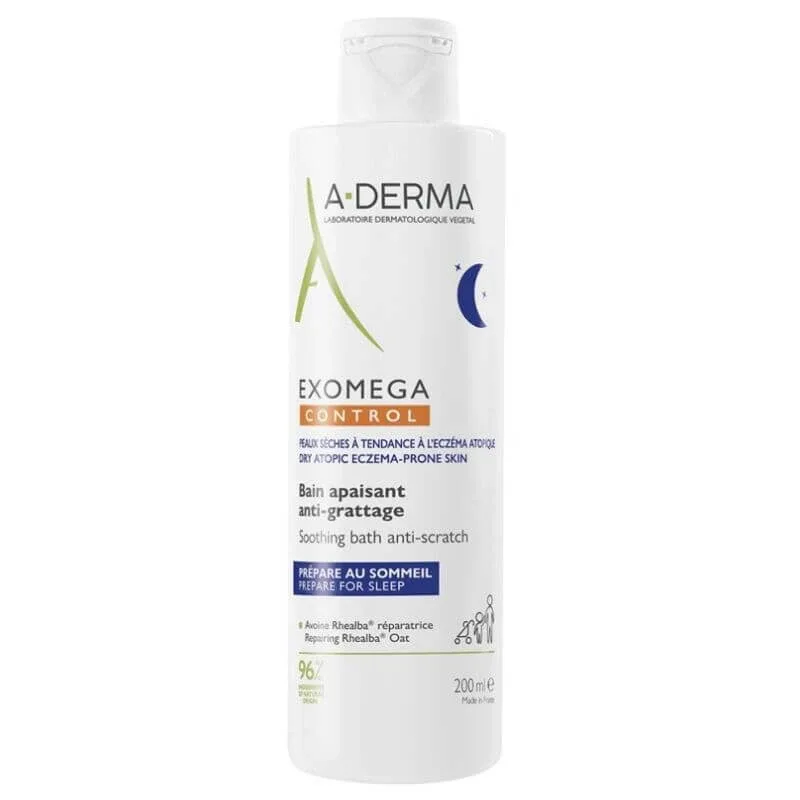 A-Derma Exomega Control, baie calmantă împotriva zgârieturilor, după 6 luni, 200 ml — preț și oferte