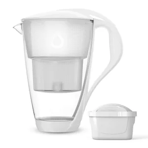 Dafi Crystal Led ulcior cu filtru din sticlă, alb, 2 l + filtru Unimax, 1 buc