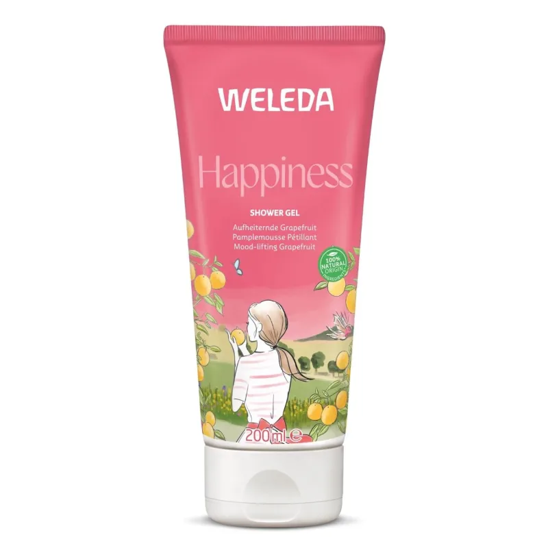 Weleda Happiness, gel de duș cu grapefruit, 200 ml — preț și oferte