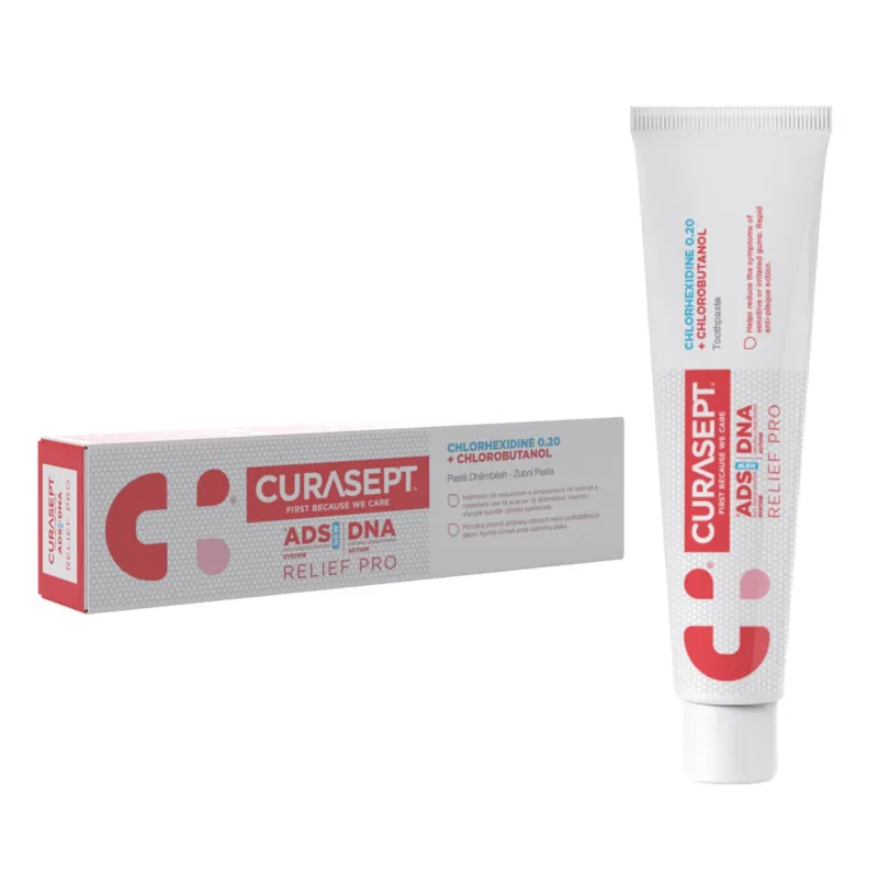 Curasept ADS DNA 720 Relief Pro, pastă de dinți cu clorhexidină 0,20% și clorobutanol, 75 ml — preț și oferte