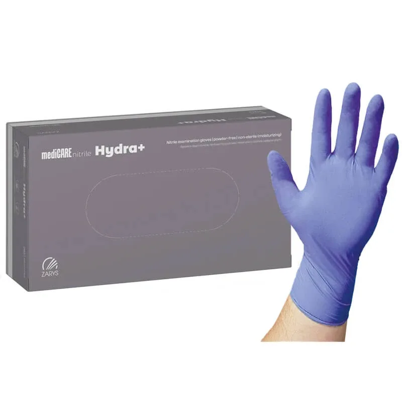 MediCare Nitrile Hydra+, mănuși din nitril, nesterile, fără pudră, albastre, mărimea L, 100 bucăți — preț și oferte