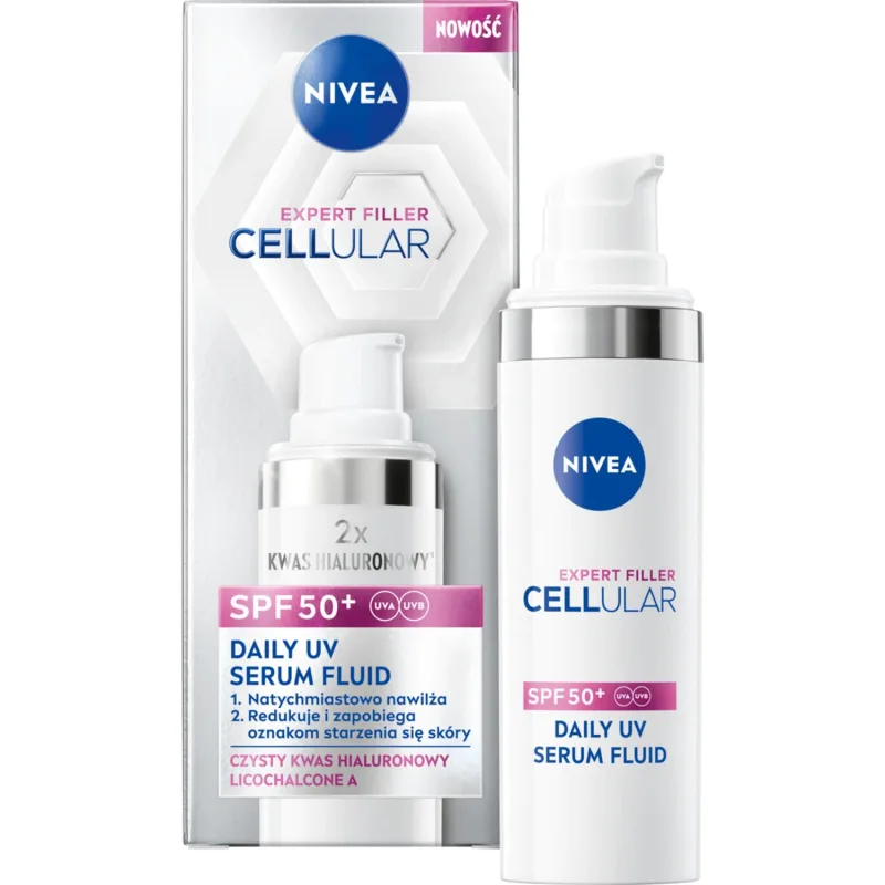 Nivea Cellular Expert Filler Daily UV Serum Fluid, ser pentru corectarea semnelor de îmbătrânire a pielii, SPF 50+, 30 ml — preț și oferte
