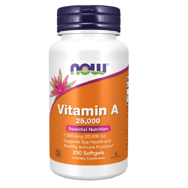 Now Foods Vitamina A 25000 UI, vitamina A, 250 capsule — preț și oferte