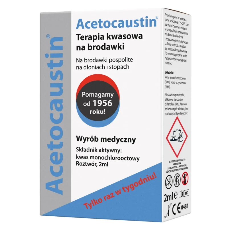 Acetocaustin, 2 ml - terapie acidă pentru negi, soluție, Salveo Poland — preț și oferte