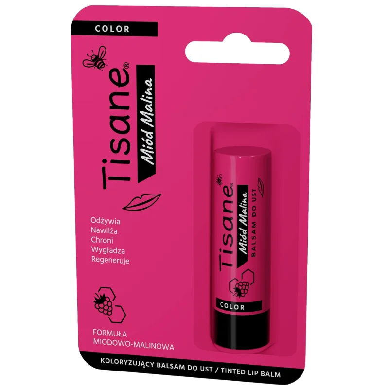 Tisane Color, balsam de culoare pentru buze, Zmeură cu miere, 5.1 g Farmapol — preț și oferte