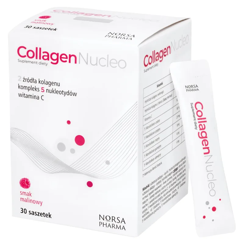 Colagen Nucleo, aromă de zmeură, 30 pliculețe — preț și oferte