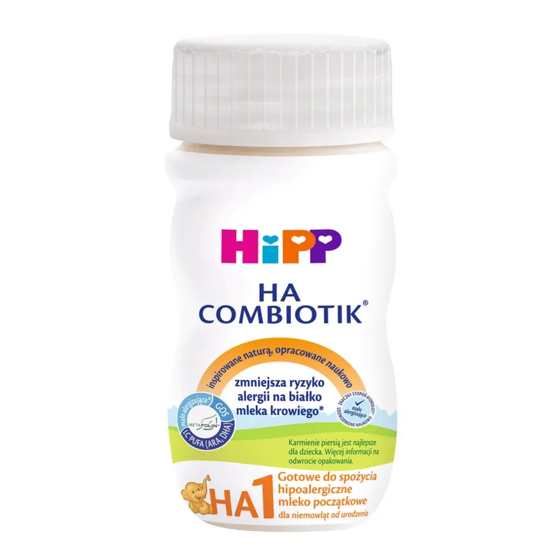 HiPP HA 1 Combiotik, lapte hipoalergenic pentru sugari, gata de hrănire, de la naștere, 90 ml — preț și oferte