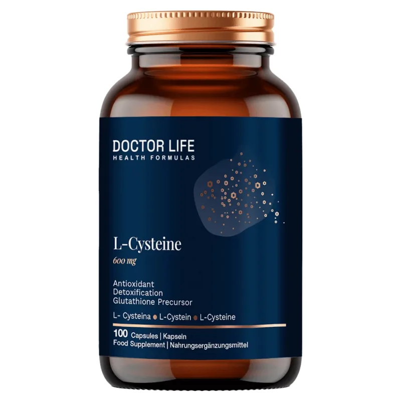 Doctor Life L-cisteină, L-cisteină 600 mg, 100 capsule — preț și oferte