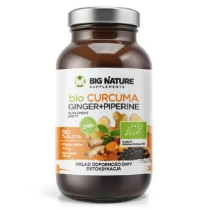 Big Nature Bio Curcuma Ginger + Piperine, 90 comprimate