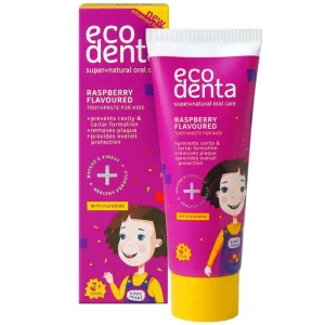 Ecodenta, pastă de dinți pentru copii, de la 3 ani, aromă de zmeură, 75 ml