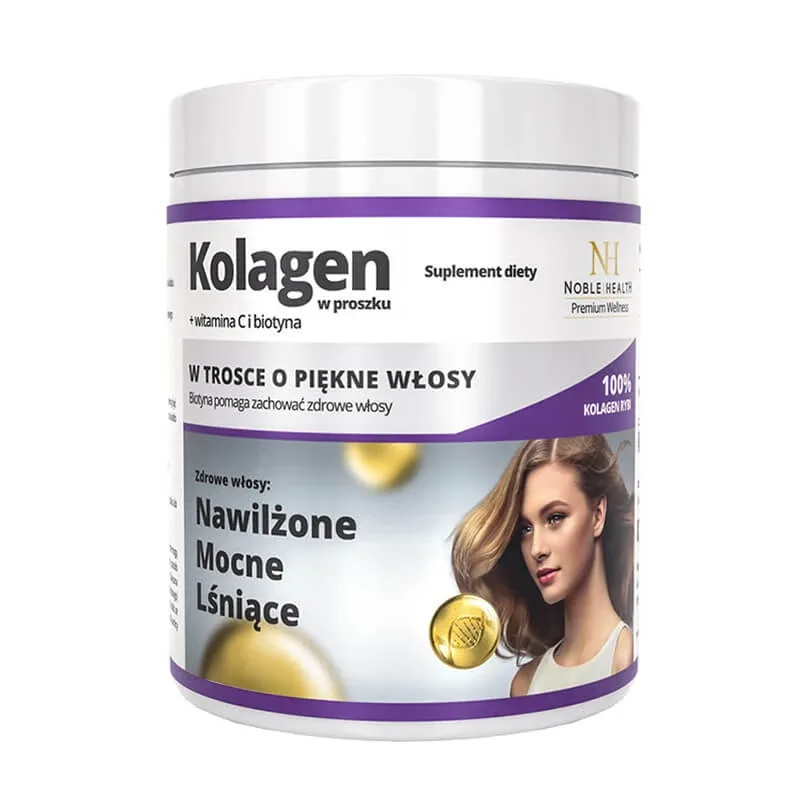 Noble Health Colagen + vitamina C și biotină, 100 g — preț și oferte