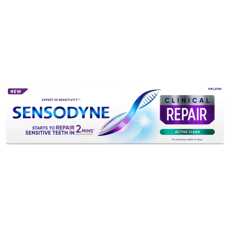 Sensodyne Clinical Repair Active Clean pastă de dinți pentru dinți hipersensibili, 75 ml — preț și oferte
