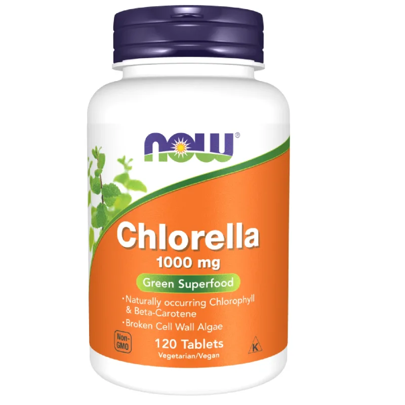 Now Foods Chlorella 1000 mg, 120 comprimate vegane — preț și oferte