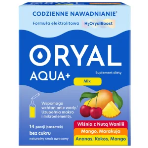 Oryal Aqua+ Arome mixte, fără zahăr, 14 pliculețe