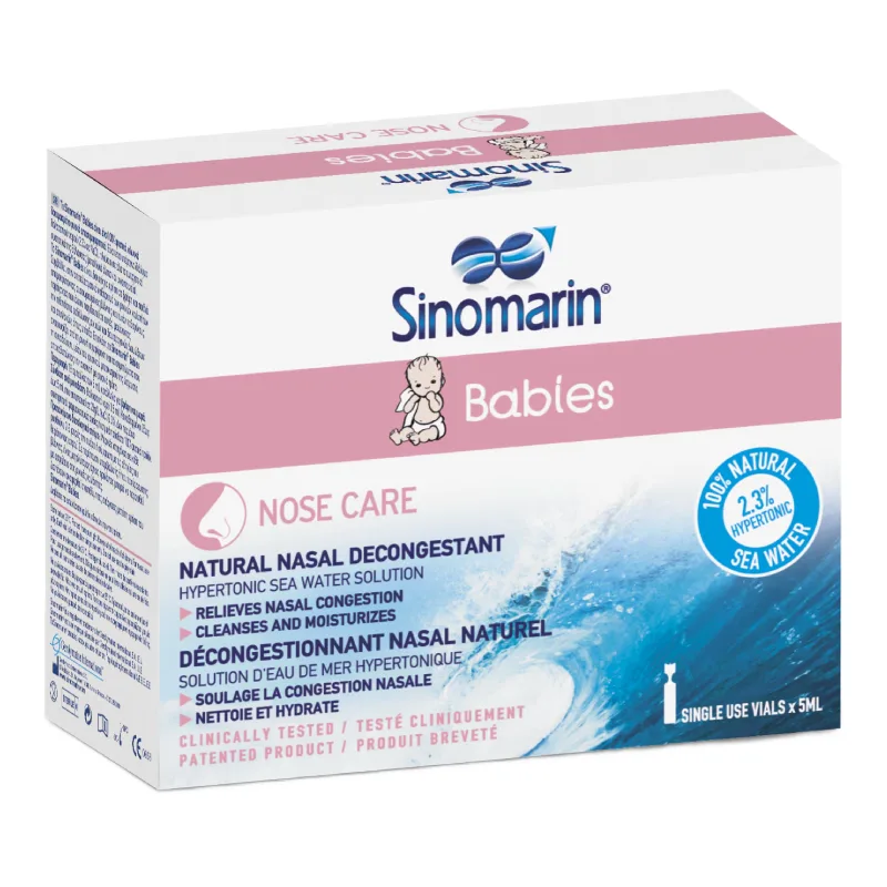 Decongestionant nazal hipertonic Babies, 18 flacoane*5ml, Sinomarin — preț și oferte