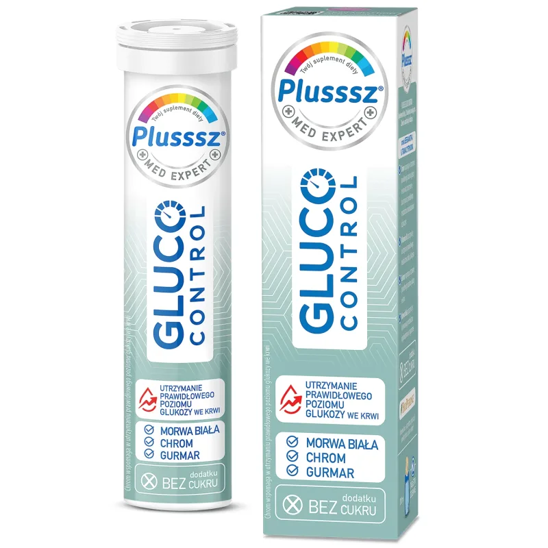 Plusssz Gluco Control, aromă de bergamotă și lemon grass, 20 comprimate efervescente — preț și oferte
