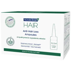 Novaclear Hair, fiole împotriva căderii părului, 5 ml x 15 fiole