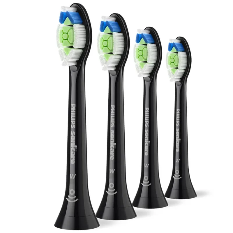 Philips, vârfuri de schimb pentru periuța de dinți sonică Sonicare W2 Optimal White, negru, 4 bucăți — preț și oferte