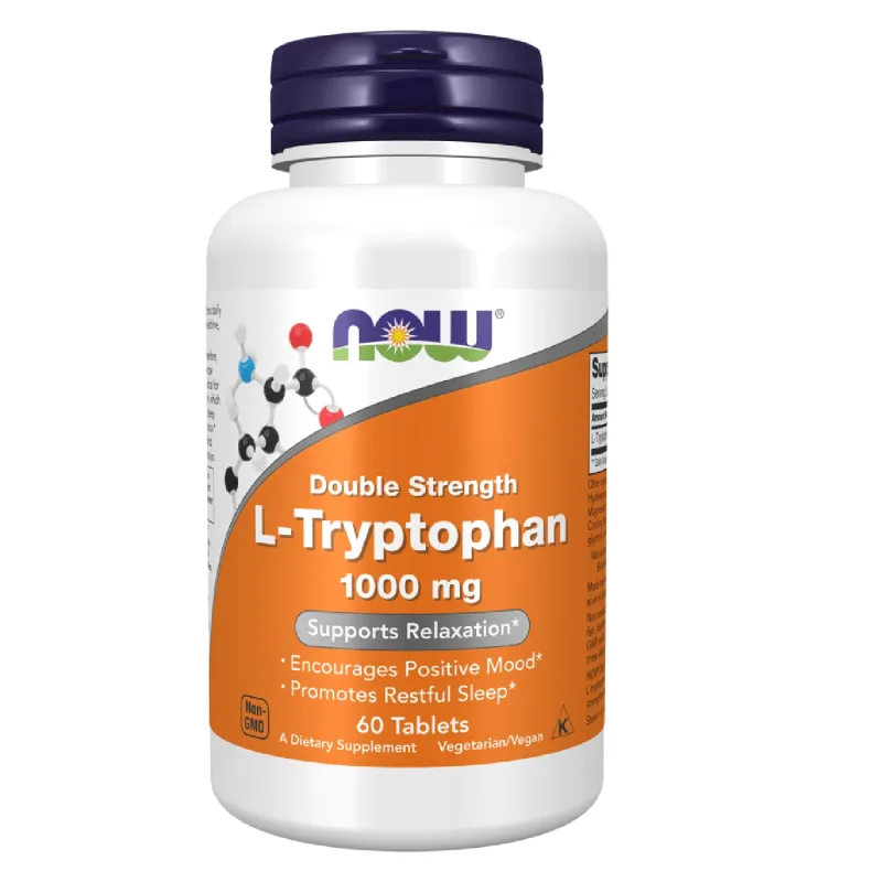 Now Foods L-triptofan 1000 mg, L-triptofan, 60 comprimate — preț și oferte