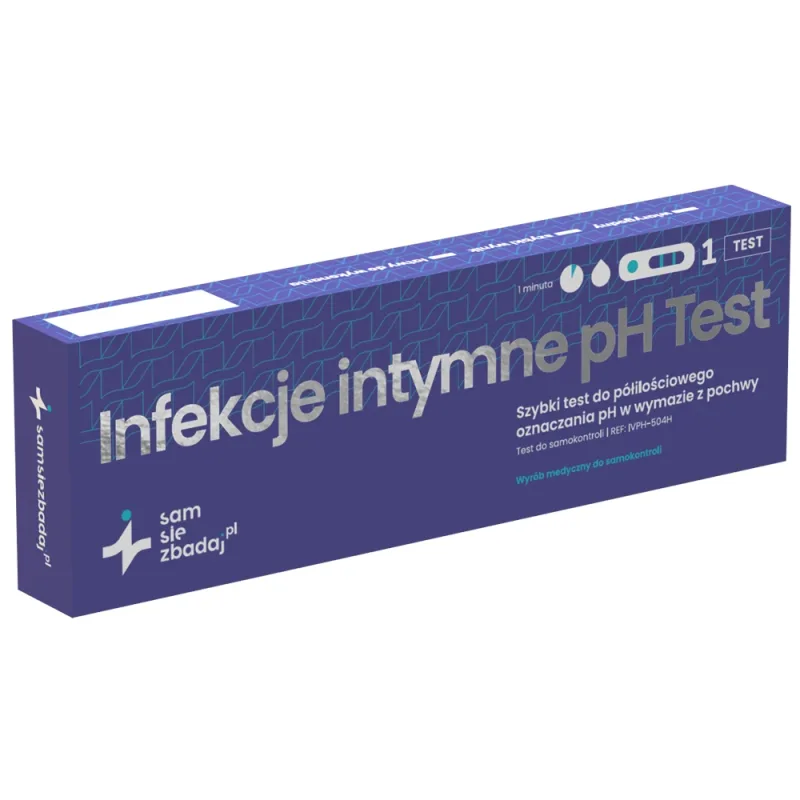 Examinează-ți infecțiile intime Test pH, test rapid pentru determinarea semi-cantitativă a pH-ului în tampoane vaginale, 1 buc — preț și oferte