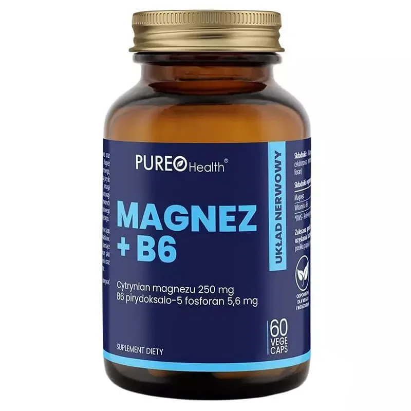 Pureo Health Magneziu+B6, 60 capsule — preț și oferte