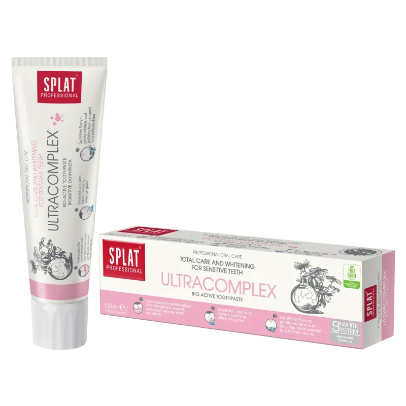 Splat Professional Ultracomplex, pastă de dinți pentru protecție completă și albire, 100 ml — preț și oferte