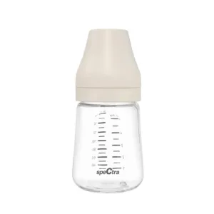 Biberon PA anticolici premium cu tetina S, Crem, 160 ml, Spectra