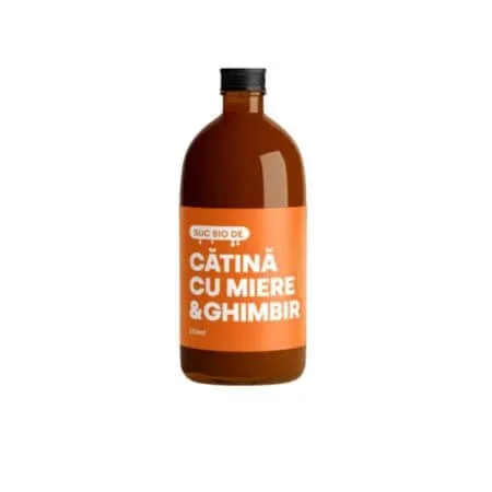 Suc bio de catina, Miere si Ghimbir, 250 ml, Catineata — preț și oferte