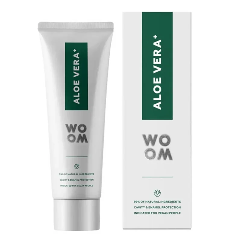Woom Aloe Vera+, pastă de dinți naturală organică pentru întărire, 75 ml — preț și oferte