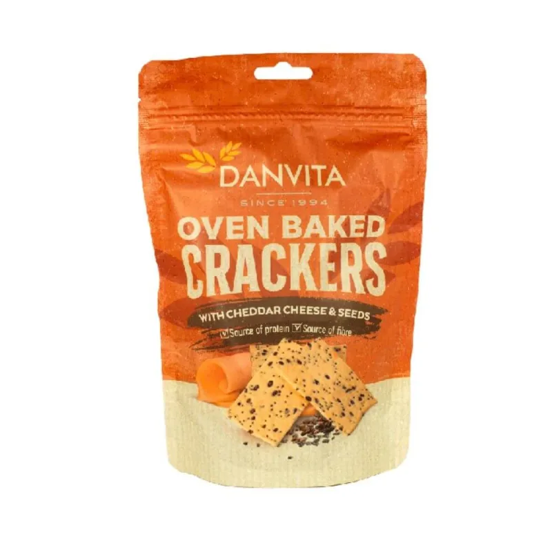 Paine crocanta cu branza cheddar si seminte, 100 g, Danvita — preț și oferte