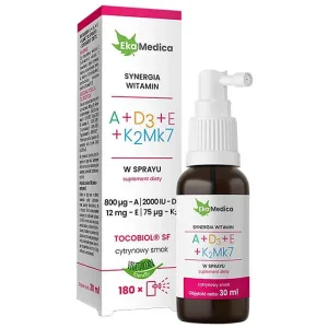 EkaMedica Synergia vitamina A + D3 + E + K2MK7, spray, 30 ml