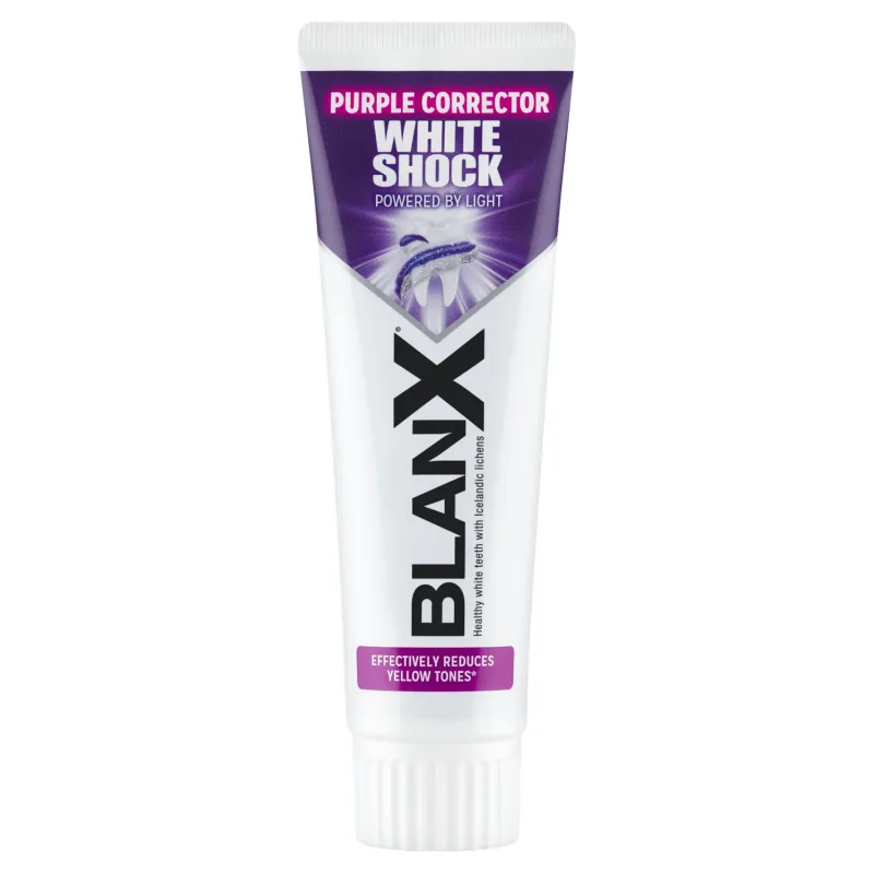 BLANX White Shock Purple Corrector, pastă de dinți pentru albire, 75 ml — preț și oferte