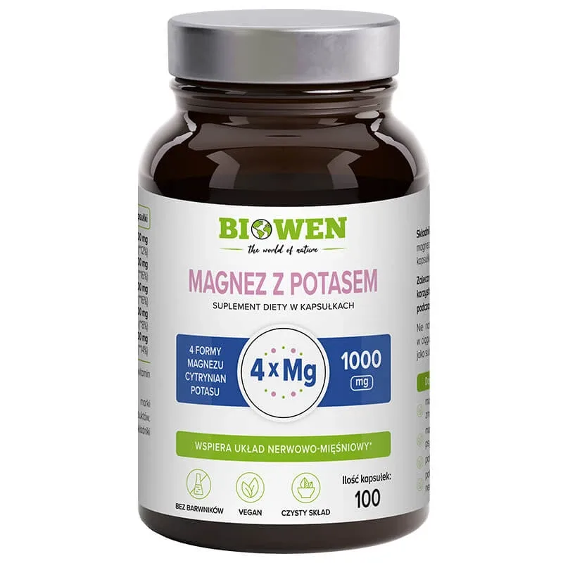 Biowen Magneziu cu potasiu, 100 capsule — preț și oferte